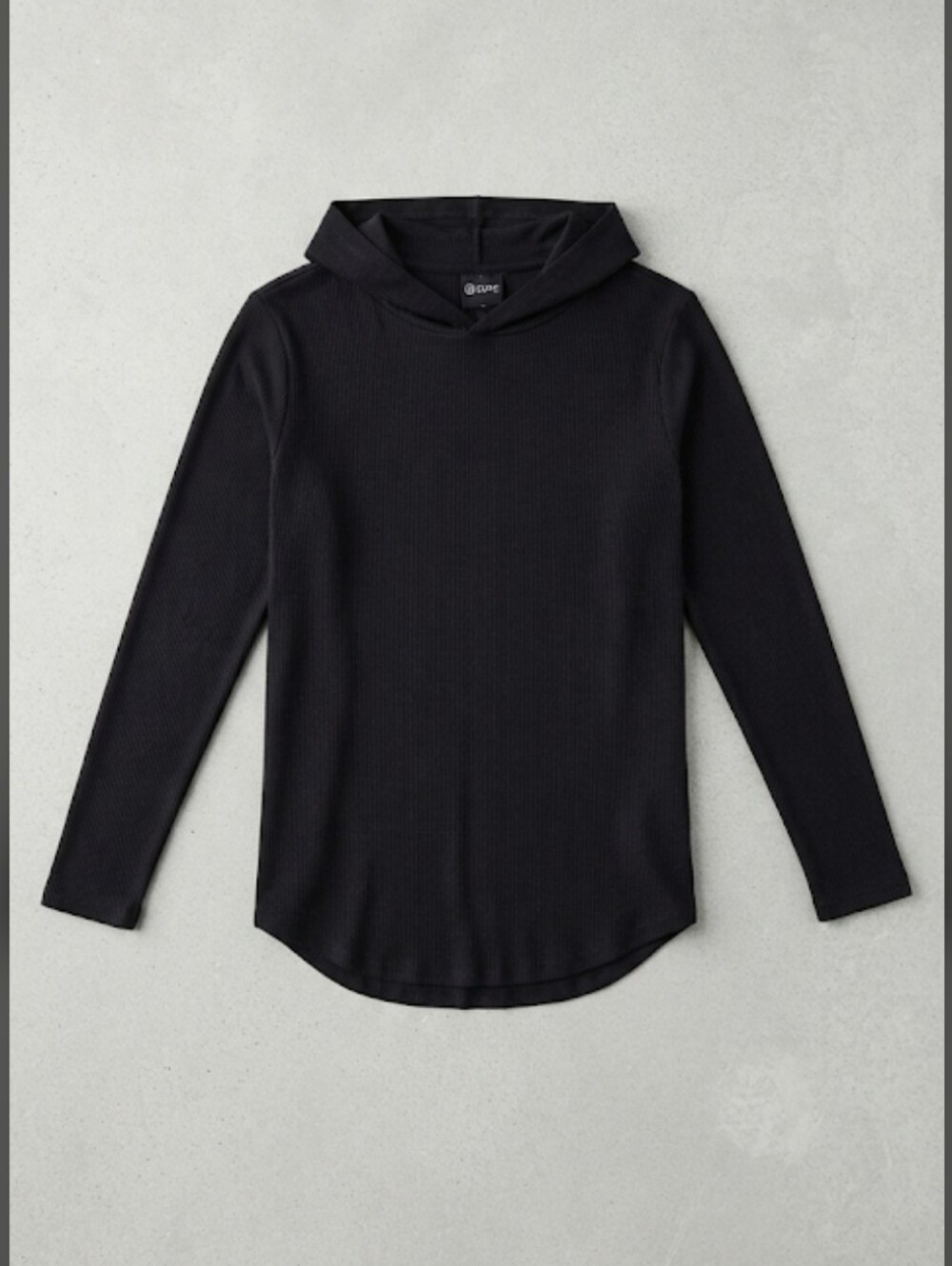 Cuts Mens Pyca Pro Hoodie Elongated Curved Hem Size Small Black - Picture 2 of 8